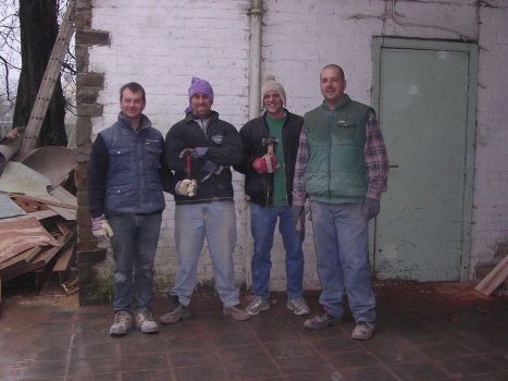 De oprichters bij de verbouwing van de Watewy-gebouwen
